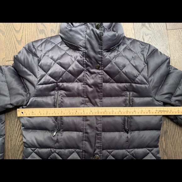 Esprit Down jacket coat size large dark grey/black button full zip - Picture 4 of 11